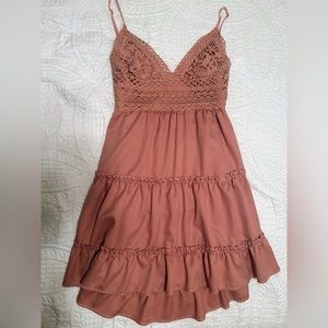 pink lace dress